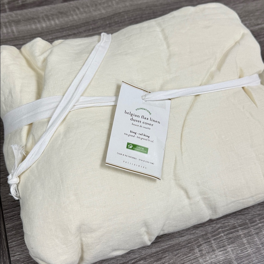 Pottery Barn Belgian Flax Linen Duvet Cover - Picture 2 of 4